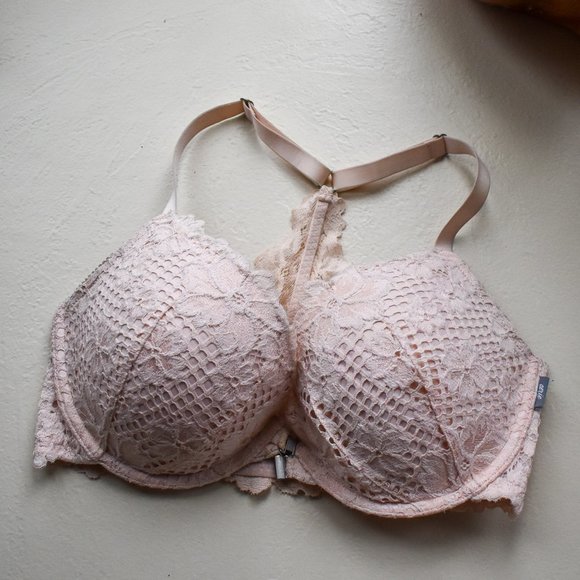 aerie Other - Aerie Day to Play Nude Lace Racerback 34DD Bra